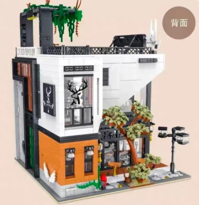 Deers Bubble Tea Café with LED Light Kit Street View Modular Building Blocks Toy Bricks Set | General Jim's Toys