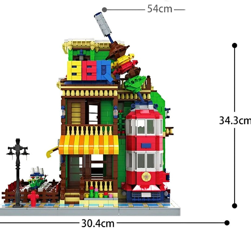 BBQ Restaurant Architecture Building Blocks Modular Toy Bricks City Creator Set | General Jim's Toys