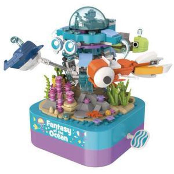 Fantasy Dream Ocean Rotating Music Building Blocks Toy Bricks Set | General Jim's Toys