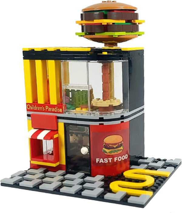 OPEN BOX City Creator Street Fast Food Restaurant Building Blocks Toy Bricks Set | General Jim's Toys