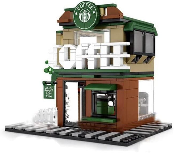 283 Piece City Street Creator Coffee Shop Building Blocks Toy Bricks Set | General Jim's Toys
