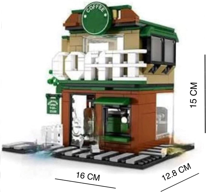 OPEN BOX Coffee Shop Building Blocks Toy Bricks Set | General Jim's Toys
