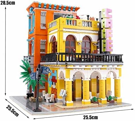 OPEN BOX Cafe Havana Modular Coffee House Streetview Creator Building Blocks Toy Bricks Set | General Jim's Toys