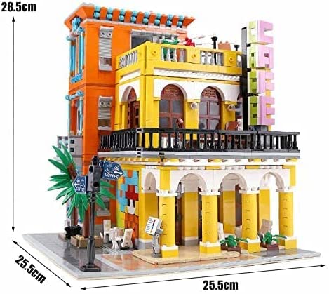 Cafe Havana Modular Coffee House Streetview Creator Building Blocks Toy Bricks Set | General Jim's Toys