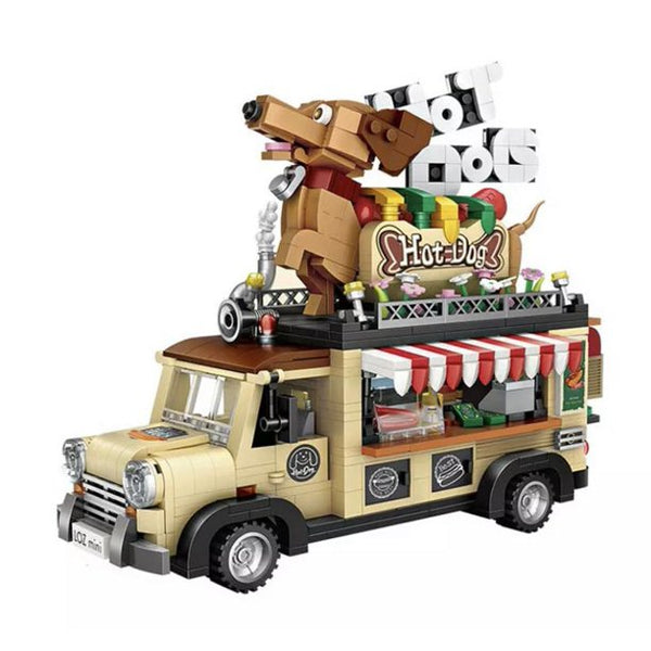 Hot Dog Fast Food Building Blocks Toy Truck Mini Bricks Set | General Jim's Toys
