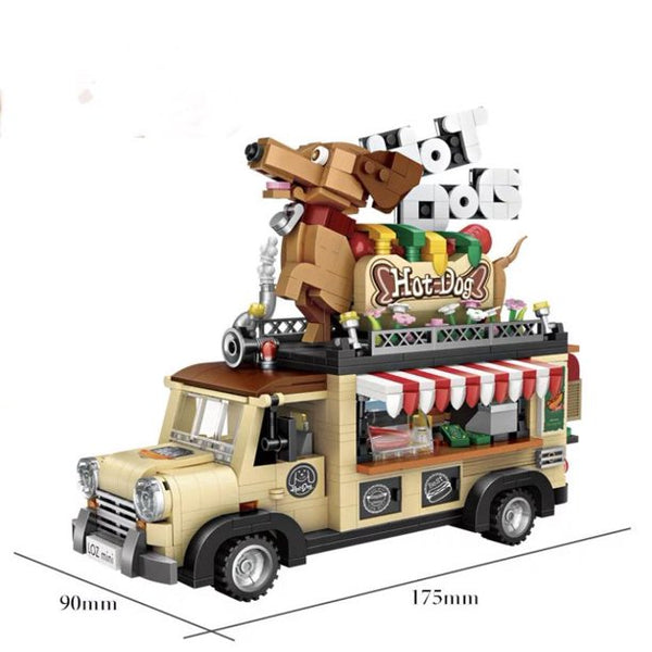 Hot Dog Fast Food Building Blocks Toy Truck Mini Bricks Set | General Jim's Toys