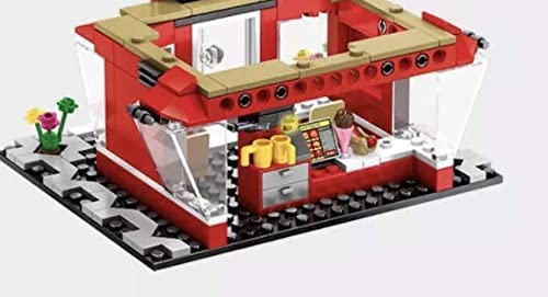 282 Piece City Street Fast Food Restaurant Building Blocks Toy Bricks Set | General Jim's Toys