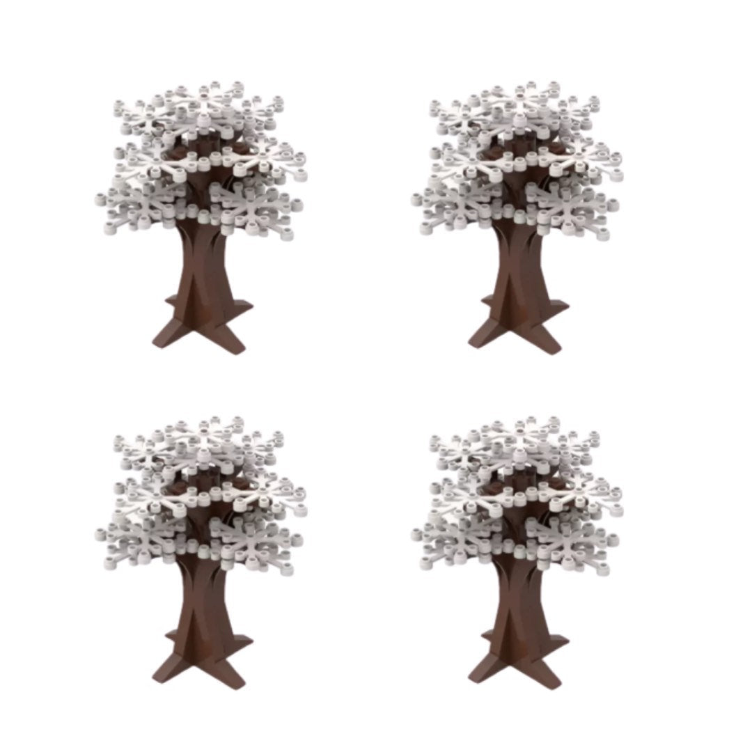 4 White Trees – Botanical Building Block Decoration| General Jim's Toys & Bricks | GJ-4WHT