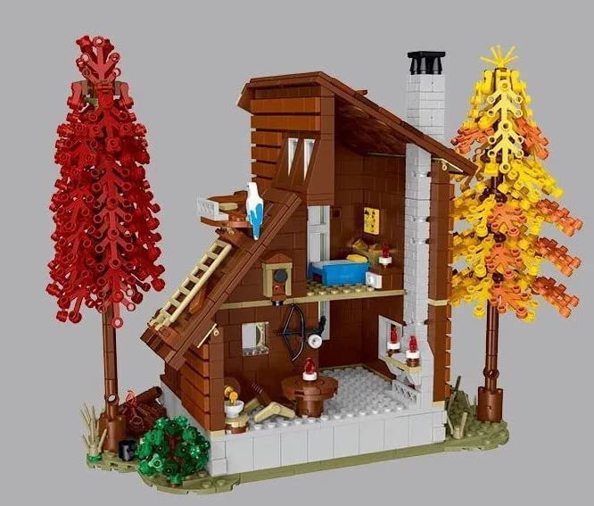 Modern Two-Story Forest Cabin Modular Building Blocks Toy Bricks Set | General Jim's Toys