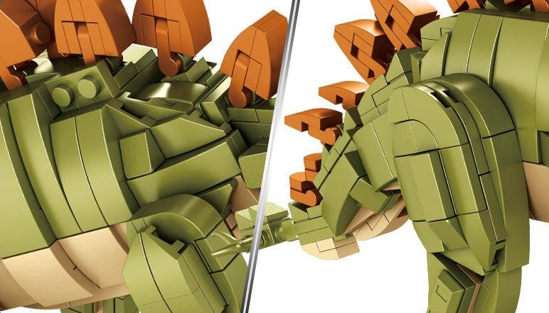 Open Box |  Stegosaurus Toy Dinosaur and Fossil 2 in 1 Set | Open Box GJ-STEG