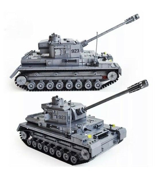 WW2 German F2 Tiger 323 Tank Building Blocks Set