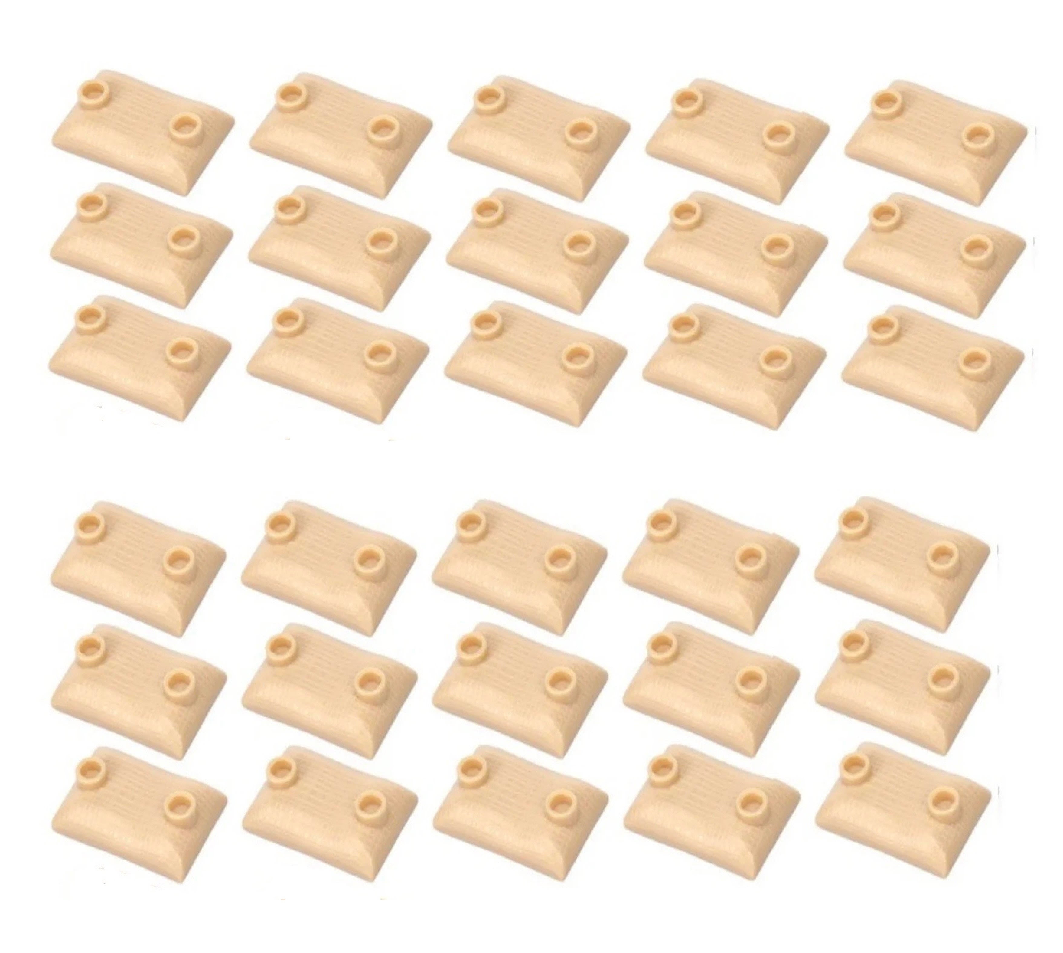 Khaki Sandbags Military Building Blocks Toy Accessories x 30 | General Jim's Toys & Bricks | GJ-KSB30