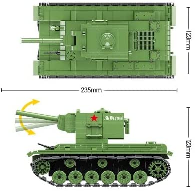 KV2 Heavy Panzer World War 2 Soviet Tank Building Blocks Toy Set