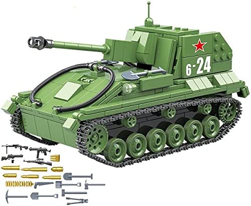 SU76M WWII Soviet Tank Building Blocks Toy Bricks Set