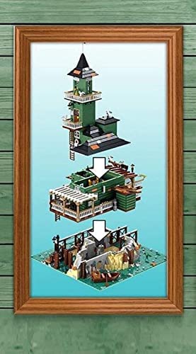 Fisherman Harbortown Series Modular Buildings Lighthouse Construction Suite Building Blocks Toy Bricks Set | General Jim's Toys