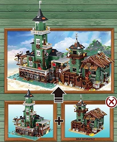 Fisherman Harbortown Series Modular Buildings Lighthouse Construction Suite Building Blocks Toy Bricks Set | General Jim's Toys