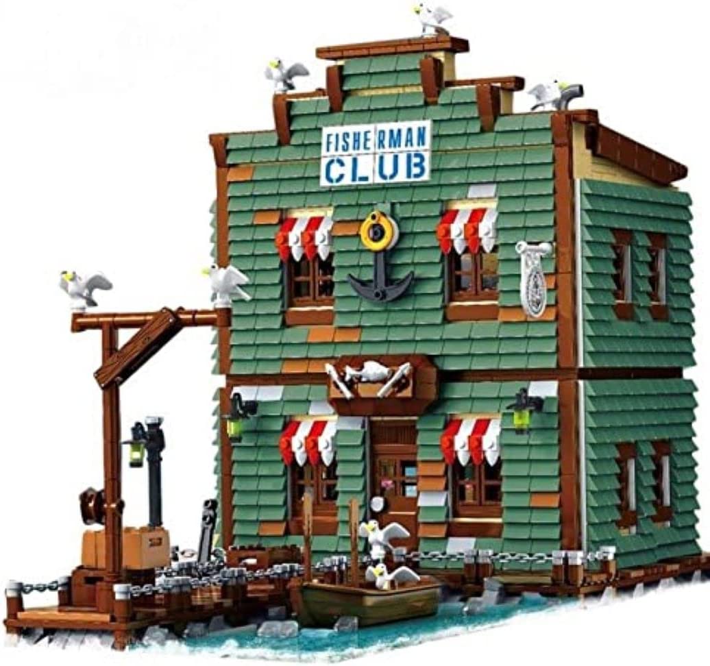 Harbortown Fishing Club Shop Modular Building Toy | General Jim's