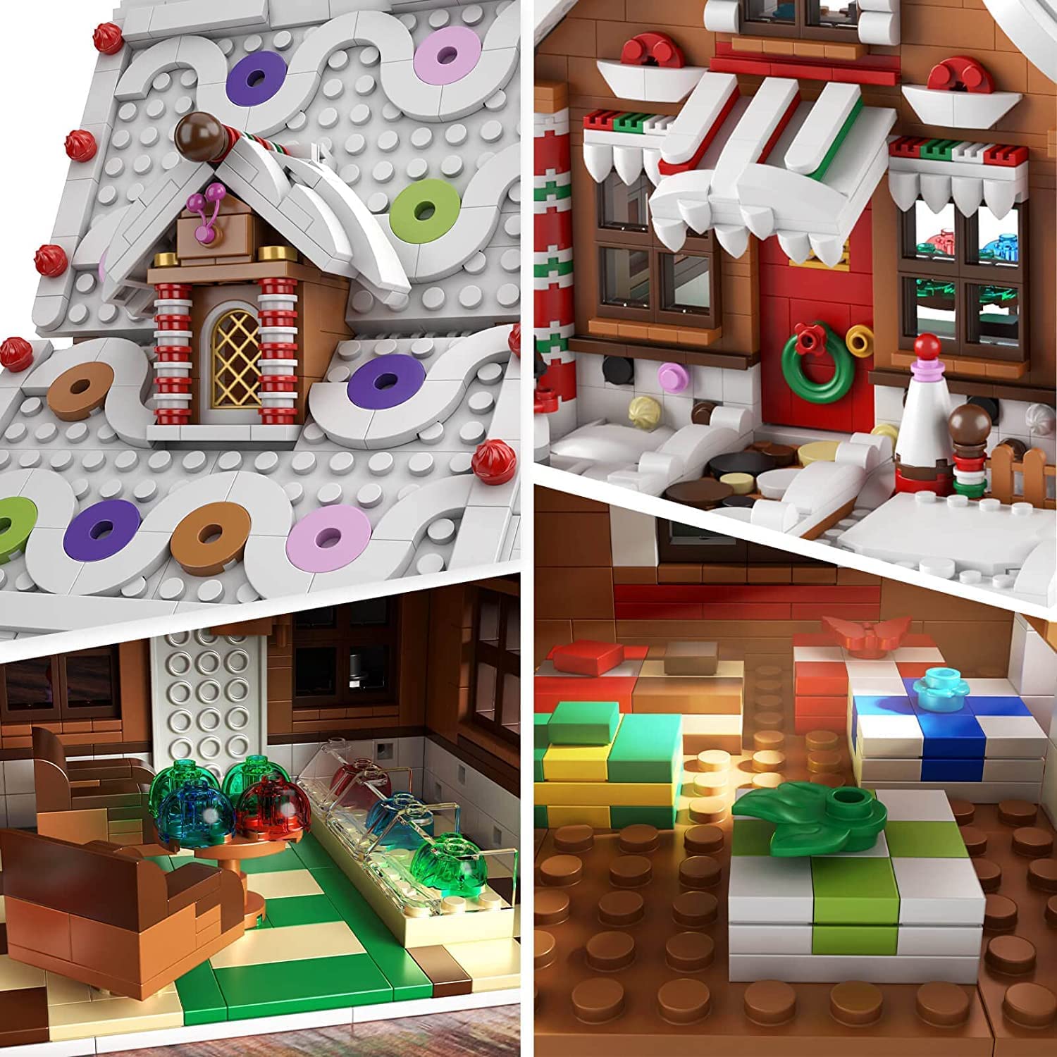 OPEN BOX Holiday Gingerbread House 1455 Piece Building Blocks Bricks Set | General Jim's Toys