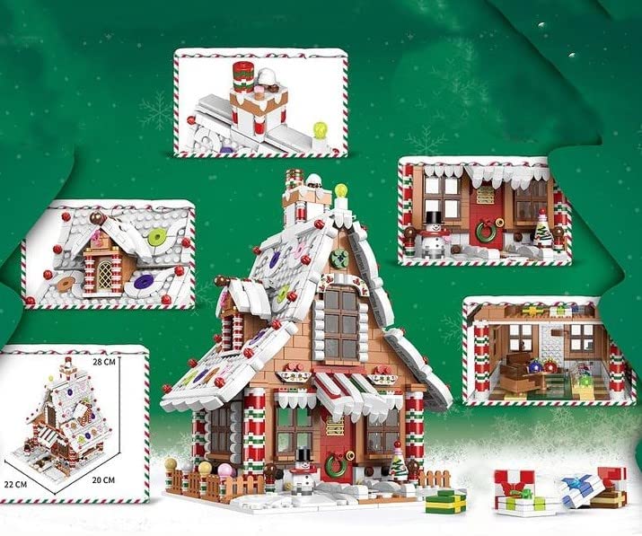 OPEN BOX Holiday Gingerbread House 1455 Piece Building Blocks Bricks Set | General Jim's Toys