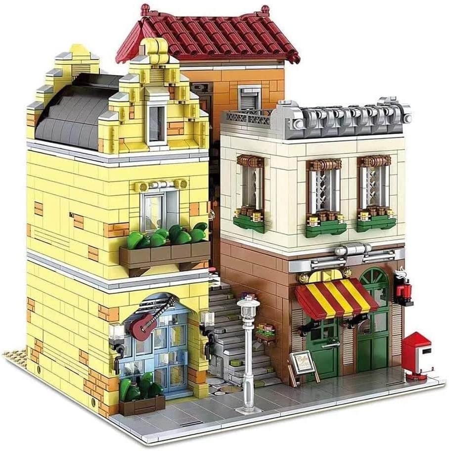 Lighted Music Store & Coffee Café Modular Building Block Set | General Jim's Toys & Bricks | GJ-LMS