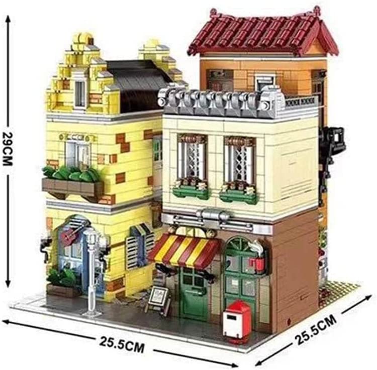Lighted Music Store Cafe and Lounge Modular MOC Building Blocks Toy Bricks Set |General Jim's Toys