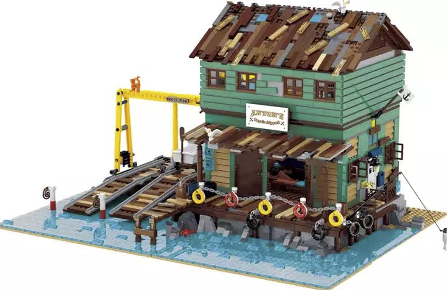 Harbortown Ship Repair Yard Building Block Set | General Jim’s Toys & Bricks | GJ-SRY