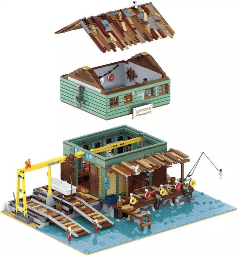Fishermans Repair Shop Modular Building Blocks Toy Bricks Set | General Jim's Toys