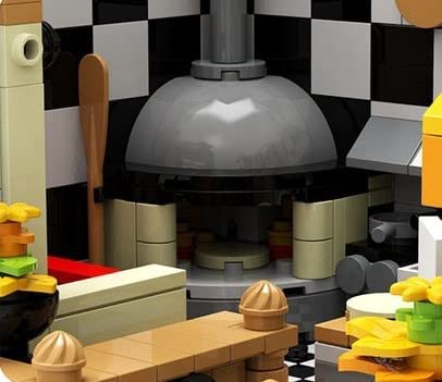 Street View Pizzeria Pizza Shop Modular House Building Blocks Toy Bricks Set | General Jim's Toys