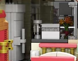 Street View Pizzeria Pizza Shop Modular House Building Blocks Toy Bricks Set | General Jim's Toys