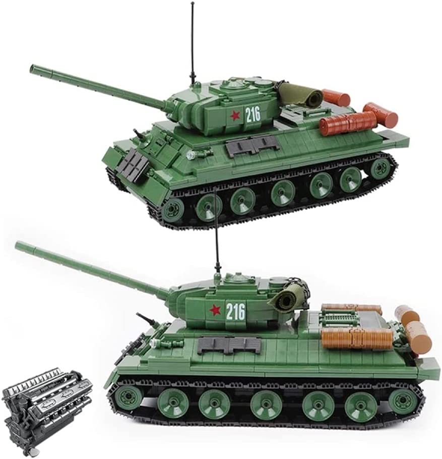 Detailed Building Blocks Set of T-34 Medium Soviet Tank