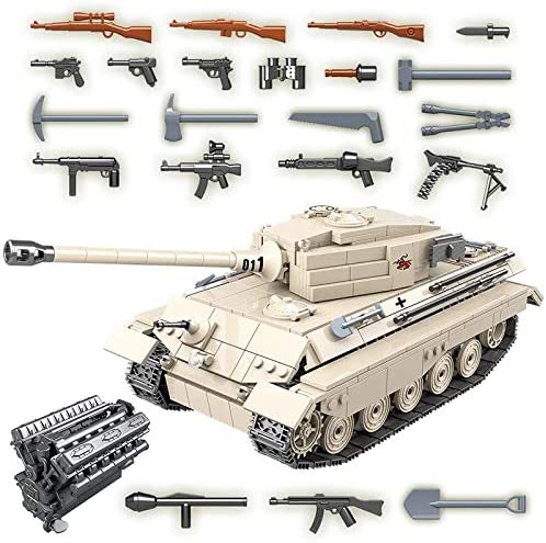 WW2 German King Tiger Panzer VI Tank Building Blocks Set