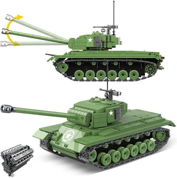 U.S. Pershing M26 Building Blocks Toy Tank Set