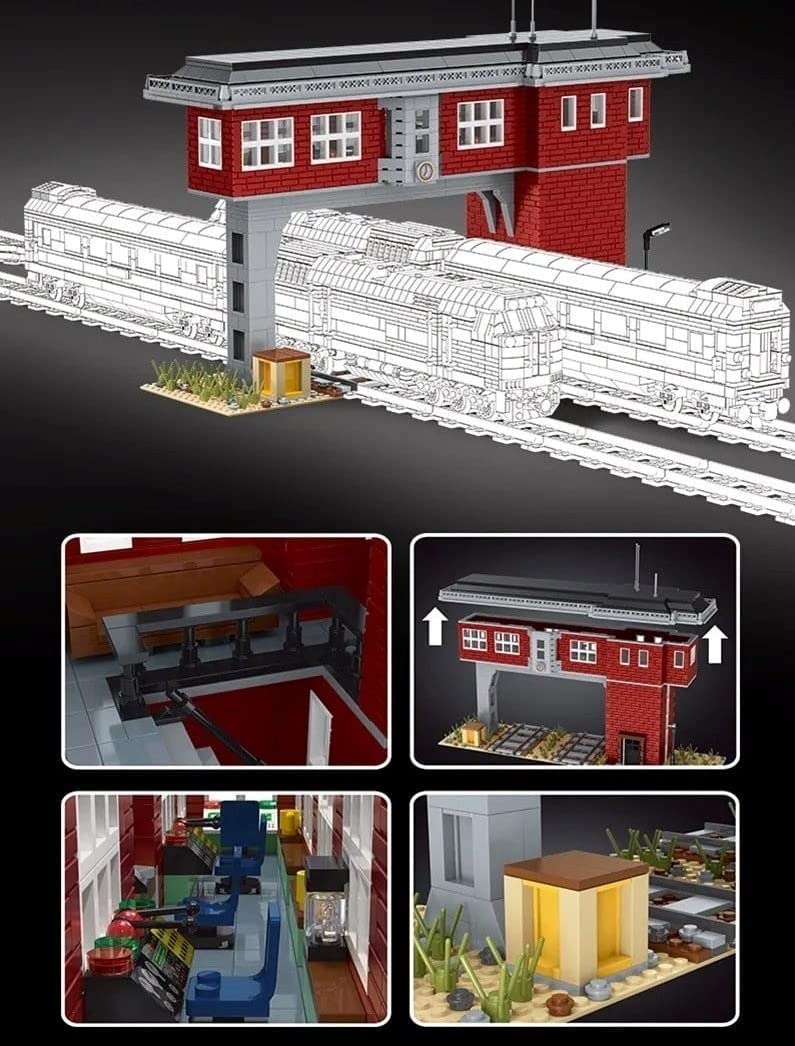 Railroad Signal Station Building Blocks Toy Bricks Set | General Jim's Toys
