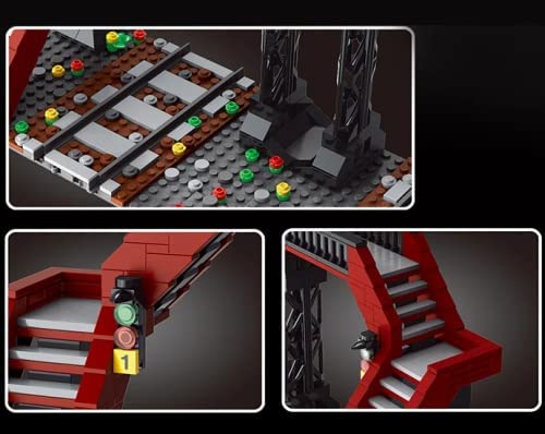 Red Railway Crossing Building Blocks Toy Bricks Set | General Jim's Toys