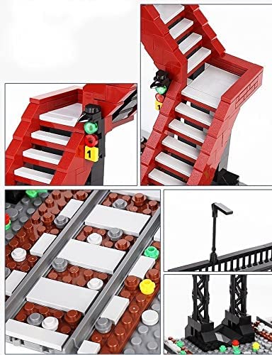 Red Railway Crossing Building Blocks Toy Bricks Set | General Jim's Toys