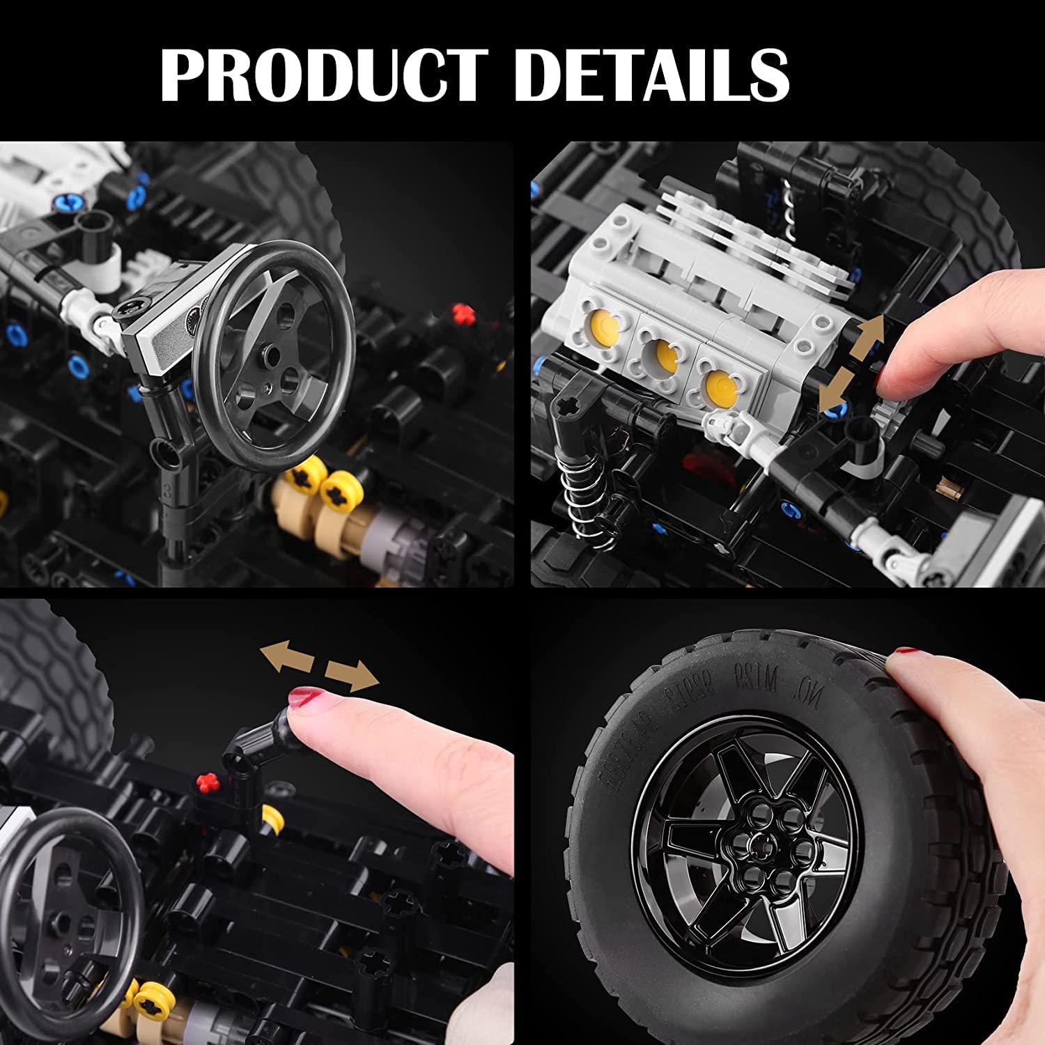 Off Road Vehicle Jeep Wrangler Building Blocks Toy Bricks Set | General Jim's Toys