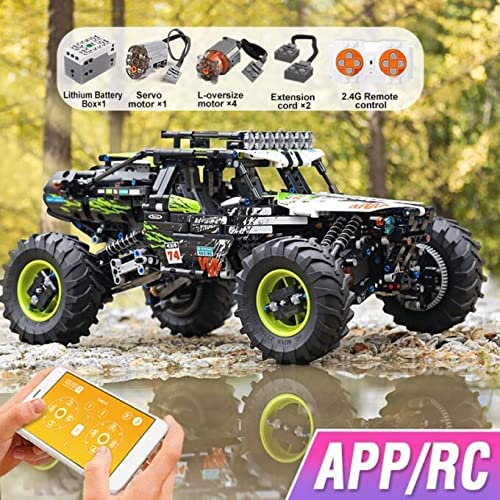 Tough Green Hound RC Buggy Building Block Vehicle | General Jim's Toys & Bricks | GJ-TGHB