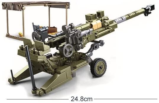 Dimensions Diagram for US Army 155mm Howitzer Building Set – 258 Pieces