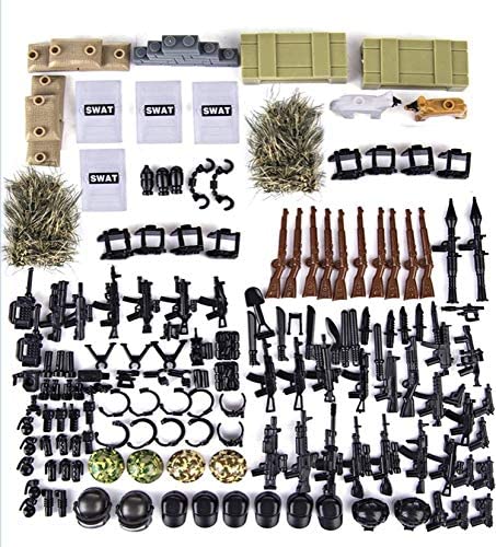 General Jim's Toys and Bricks 267 Piece Swat Tactical Unit Weapons Pack for Building Blocks